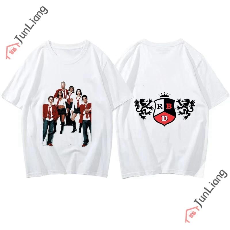 Happy Fashion Tshirt La Line Mens and Womens Style Street Tshirt Crewneck Casual Top Fashion Street Camisetas
