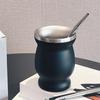 1 набор кружка для мате из нержавеющей стали 304, с двойными стенками, 8 унций, тыква-кружка для мате с соломинкой, ложкой и щеткой для чистки, наборы посуды