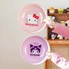Для коллаборации с Sanrio 8-дюймовые керамические тарелки Мультяшные детские круглые тарелки Куроми/HelloKitty Десертная тарелка Кухонная посуда