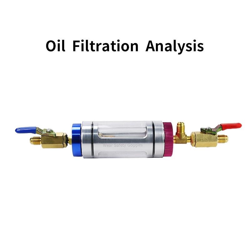 Automotive Air Conditioning Refrigeration Oil Filling Filter, Refrigeration System Refrigeration Oil Diagnostic Analysis Tool