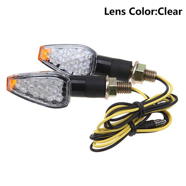 2 PCS Universal Waterproof 12V Motorcycle Turn Signal Lamp Amber Light Indicator LED Front or Rear Turn Indicator Light Blinker