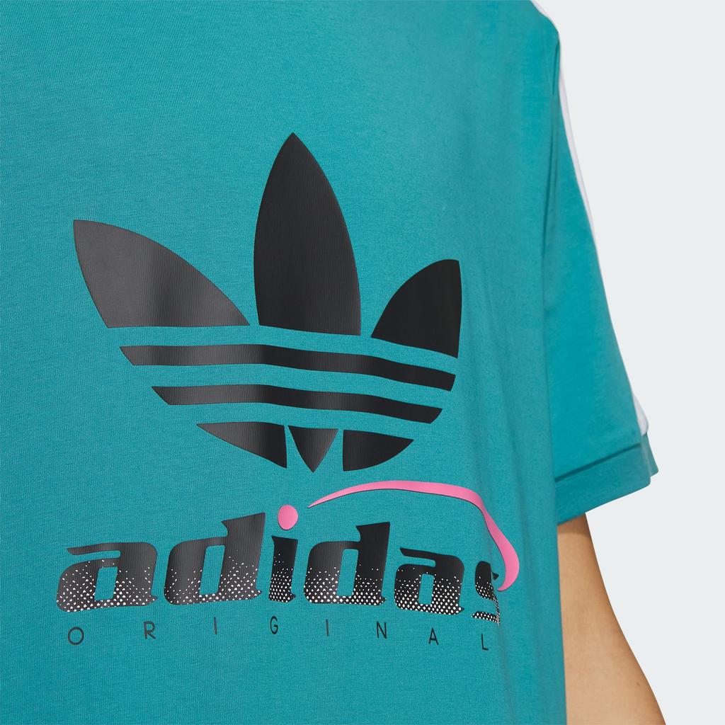 adidas Мужская спортивная футболка в полоску с логотипом Originals, топы, арктический синий IW6311
