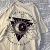 Футболка Live By The Sun Dream By The Moon для мужчин и женщин в стиле хип-хоп с хлопковым принтом, повседневные топы, летняя одежда, модная свободная футболка
