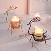 Table Decor Reindeer Candlestick Christmas Gift Deer Candle Holder Christmas Candlestick  Home