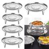 5Pcs Thickened Stainless Steel Steaming Rack Stackable Food Steaming Tray  Egg Steaming