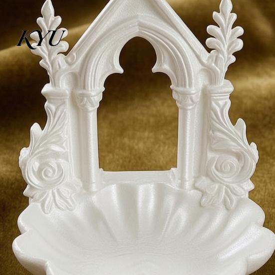 Lolita Room Accessories 3D Printed Gothic Arch Jewelry Tray, Medieval Church Style Trinket Decorative Storage Dish Dish, Vintage Tray for Rings