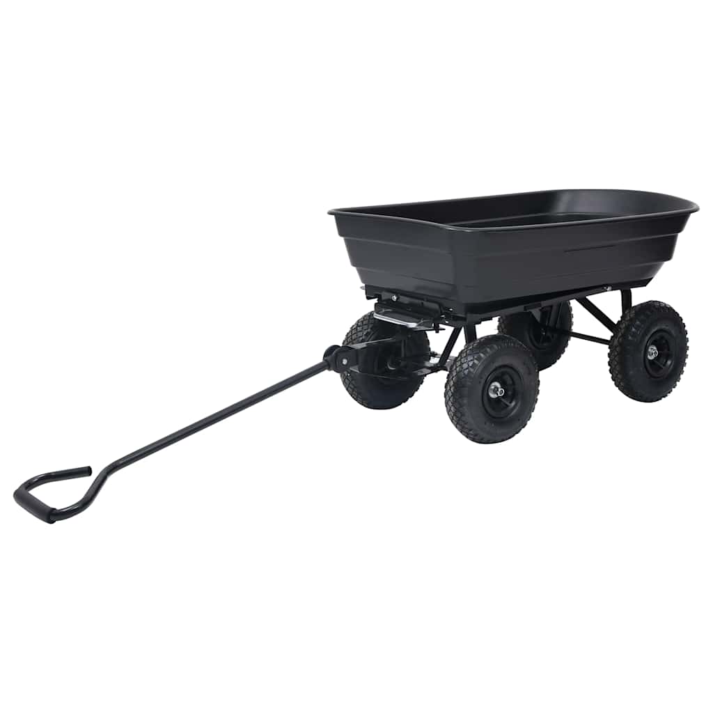 Garden Tipper Wheelbarrow 300 kg 75 L Black