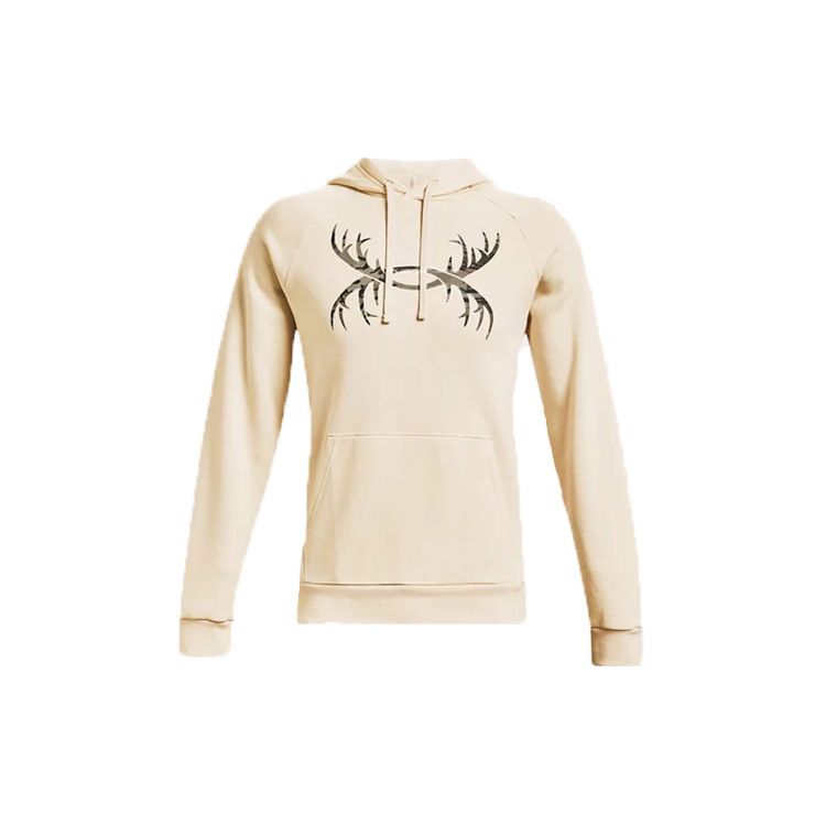 Under Armour Флисовая толстовка с капюшоном Rival Antler с логотипом, спортивная толстовка с длинными рукавами, мужские топы Off-White 1365679-110