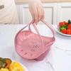 Силиконовая корзина-пароварка с длинной ручкой, термостойкая, антипригарная, для овощей, прочная, многоразовая, корзина-пароварка для еды