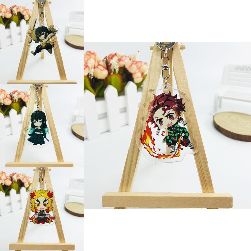 Высококачественный акриловый брелок Demon Slayer Kimetsu No Yaiba с двусторонней HD-печатью