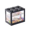 LED Lamp Betta Fish Tank Plastic Breeding Box Creative Building Block Aquarium  Desktop Ornament