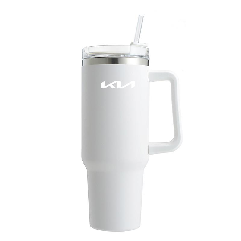 BXAOK1 Vacuum Flask Travel Thermal Cup Stainless Steel Coffee Mug For Kia Stinger Sonet Ceed Stonic Optima K7 K5 K8 K3 Seltos Telluride