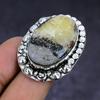 Септариевый камень драгоценный камень 925 стерлинговое серебро ювелирное кольцо размер 7
