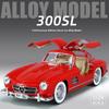 2024 New 1:24 Mercedes Benz 300SL Alloy Classic Vintage Car Model Car Model Diecast Metal Pull Back Sound Light Car For Children Gift