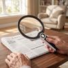 5X 10X 20X Handheld Magnifying Glass Low Vision Aids White Light Reading Magnifying Loupe 9 LED Light Large Lens