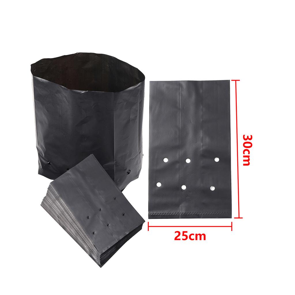 PE Plastic Nursery Bag Thicken Plant Grow Bag Seedling Pot Black Planting Sack Breathable Hole Container Garden Supplies 2/20Pcs