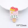 10Pcs Cartoon Fruit Ice Cream Food Figurines Flatback Scrapbooking Ornamnet Patches Accessories DIY Crafts Supplies