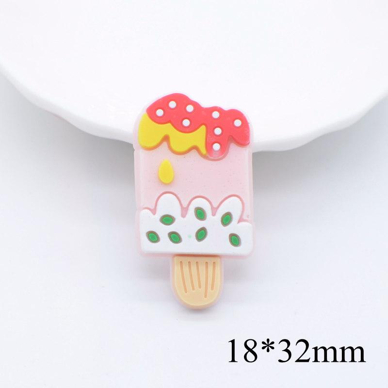 10Pcs Cartoon Fruit Ice Cream Food Figurines Flatback Scrapbooking Ornamnet Patches Accessories DIY Crafts Supplies
