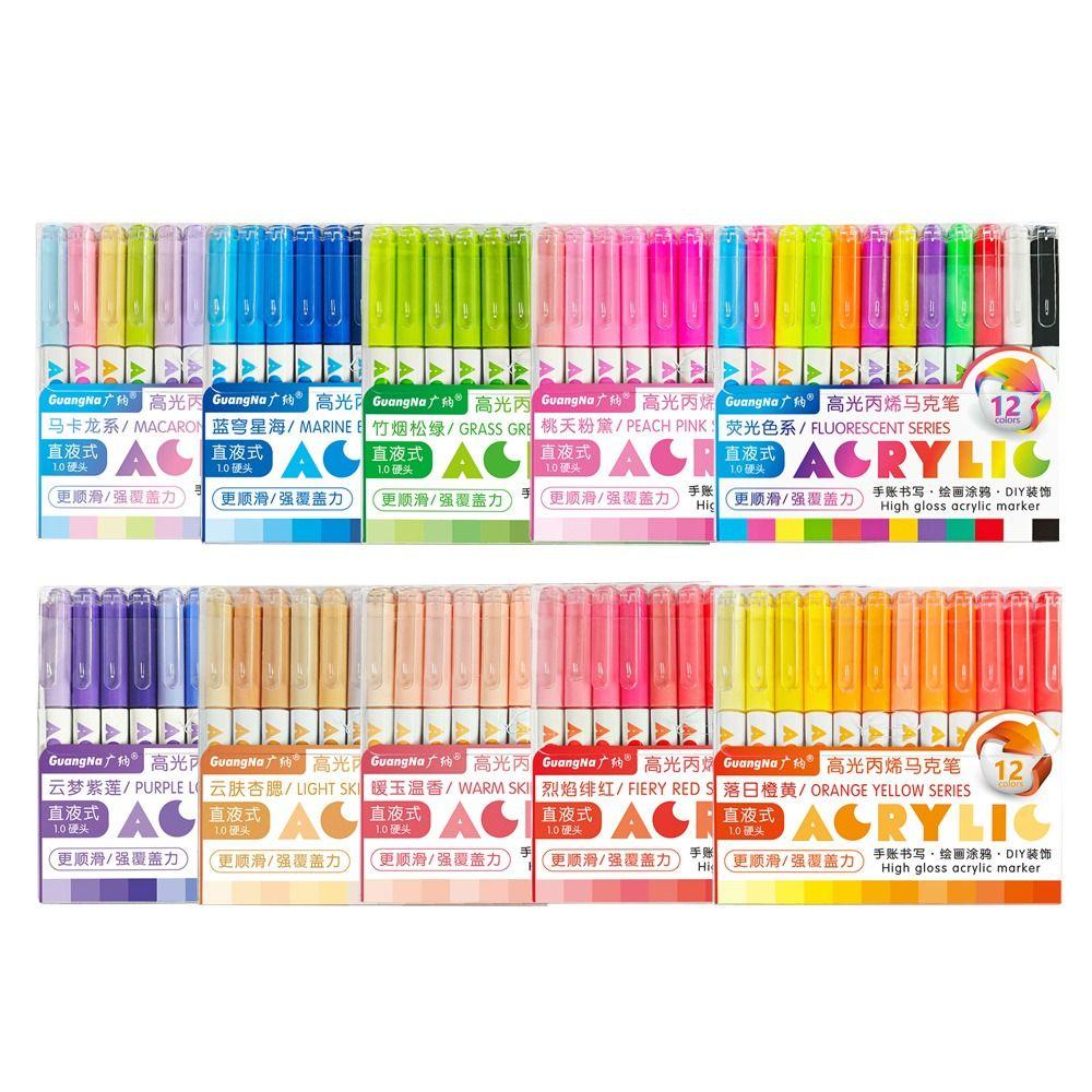 Hardhead Acrylic Marker Pen High Gloss Straight Liquid Marker Painting Colour Pen DIY Crafts