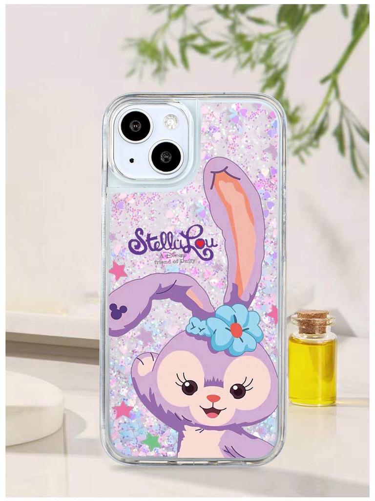 Чехол для iPhone с блестками Quicksand Ballet Rabbit для Apple 11, 12, 13 Pro Max, X со шнурком