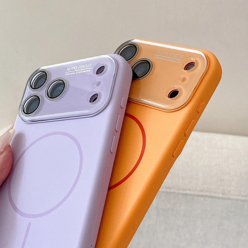 Секунды Меняются На 17Pro Max Жидкий Силиконовый Магнитный Чехол для IPhone 17 Air 16 15 Беспроводная Зарядка Большая Стеклянная Защитная Крышка для Объектива