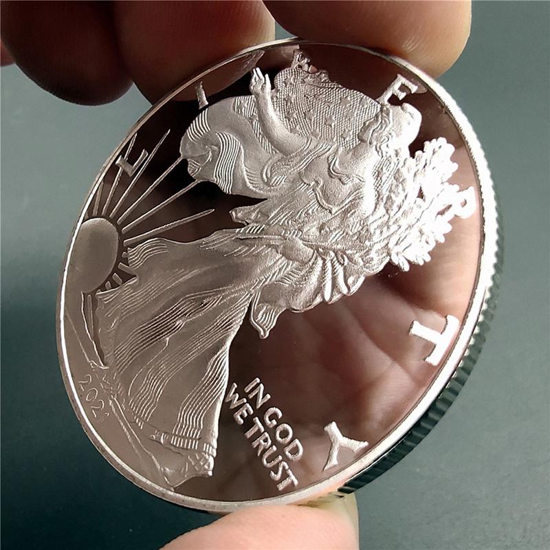 Монета United Statue Of Liberty Challenge 2021 года из чистого серебра, коллекционная Америка Ко