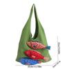 Crochet Weave Knitted Bag Cotton Beach Bag Trendy Fish Shoulder Bag  Tote Bag