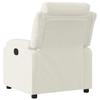Electric Recliner Chair Cream Velvet