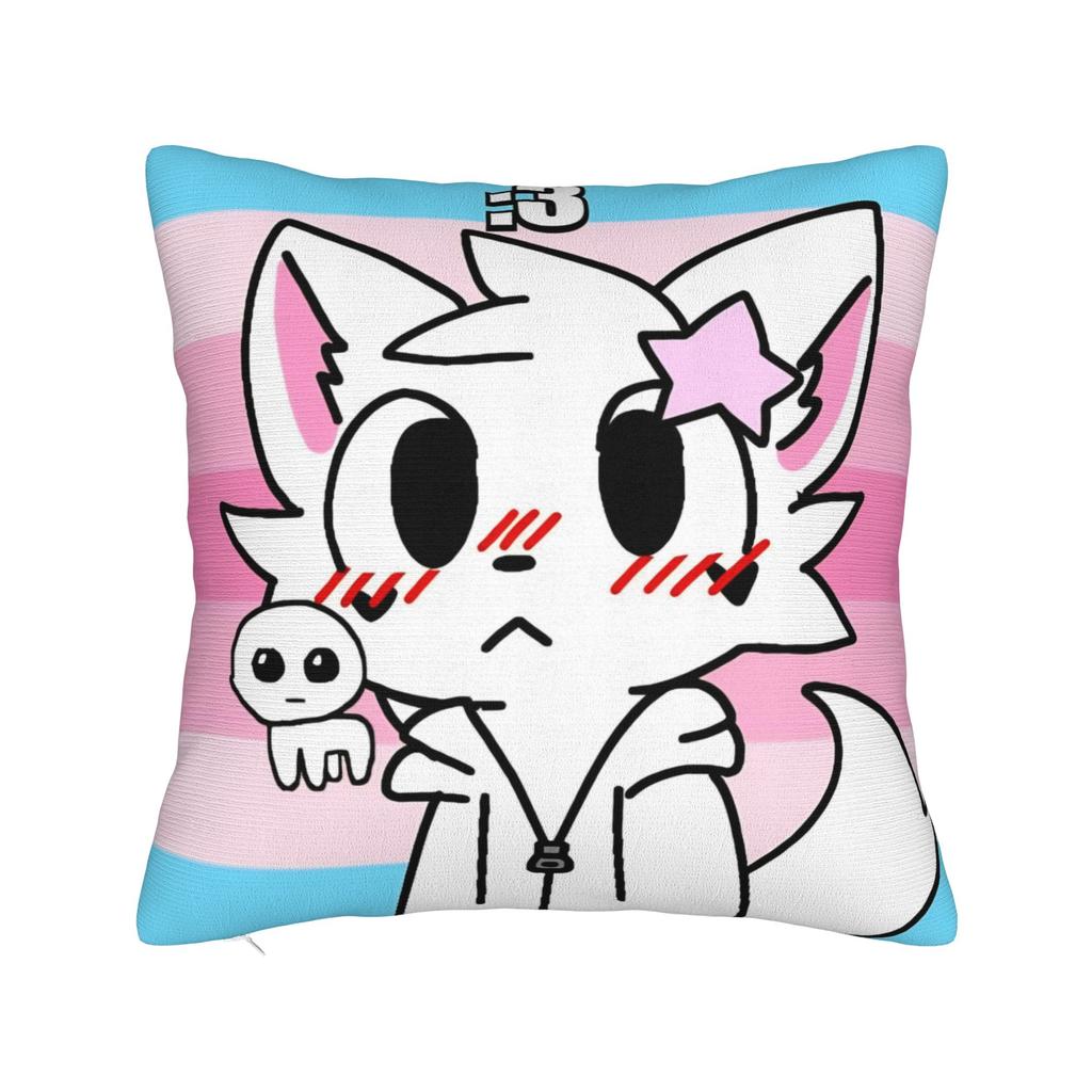 Квадратная наволочка Boykisser Чехол для подушки-кошки Наволочка с молнией на заказ Декоративная наволочка для автомобиля 18"