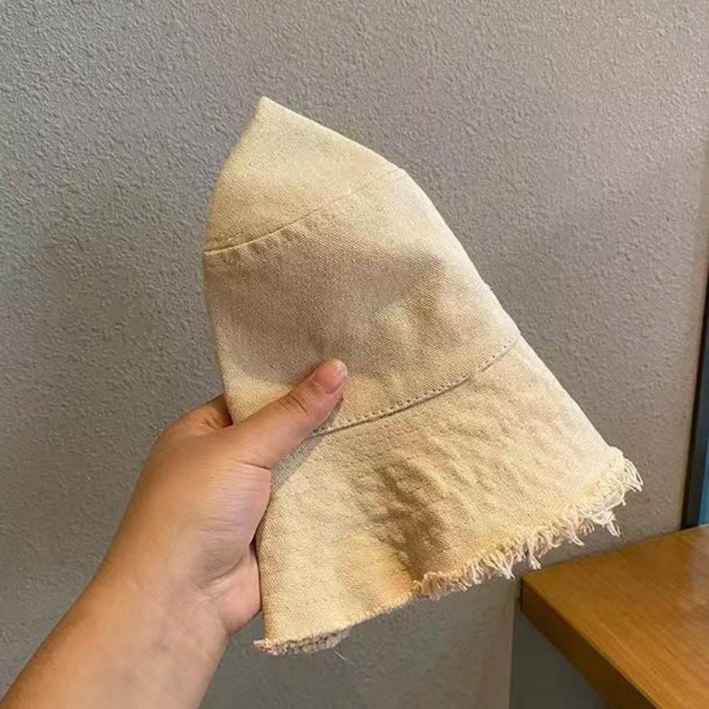 Foldable Thin Bucket Hat Sunshade Sun Protection Cap Sun Cap Raw Edge Fisherman Hat Men