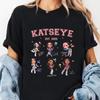 Womens Katseye Print Casual T Shirt Gothic Y2k Tshirt Women Korean Style Graphic Tee Tops Crew Neck Short Sleeve Tshirt Clothes