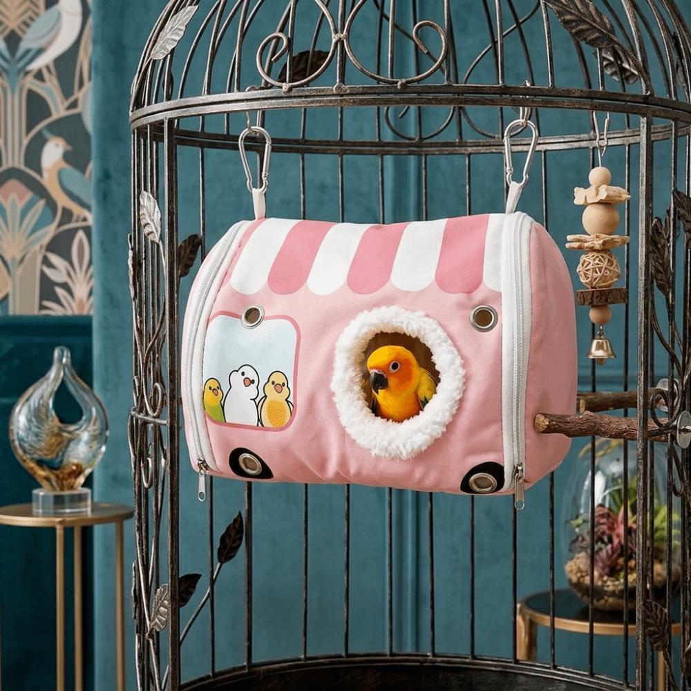 Chew-Proof Bird Sleeping Cushion Thickened Cotton Hanging Parrot House Hideaway