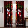 Мультфильм Санта-Клаус Рождественская елка красное золото оконные шторы для детей Спальня Гостиная Ванная комната Кухня Дверь Холл Домашний декор