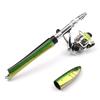 1m Portable Mini Fish Shape Telescopic Fishing Rod Spinning Casting Reel Kits