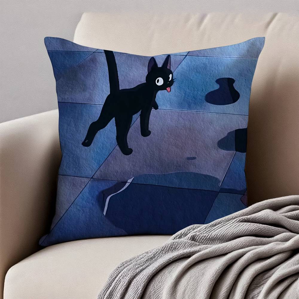 Милая кошка J-Jiji Наволочка Антипылевой клещ Наволочка Невидимая молния Шелковистый Короткий плюш Чехол на подушку для дивана