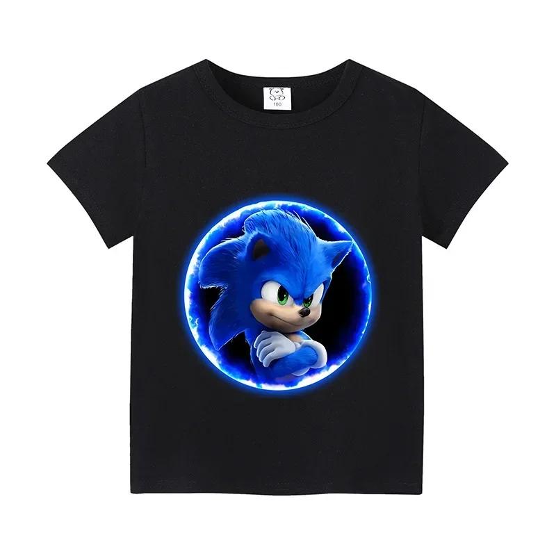 Sonics Tshirt Shortsleeved Clothing for Children Soft Cotton Casual Tshirt Tshirts for Children and Girls Tshirts Clothing