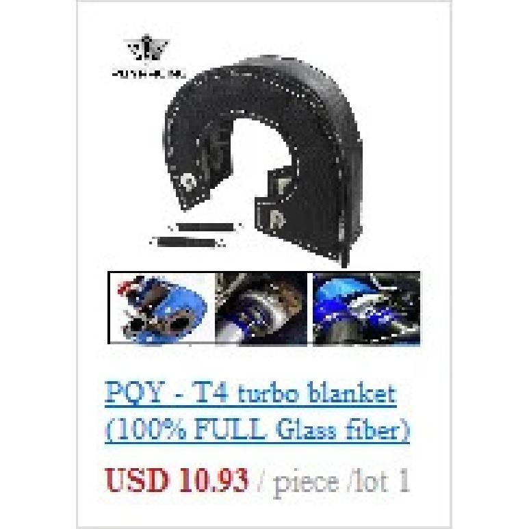 PQY - Turbo Heat Shield Turbocharger Blanket Cover For T2 T25 T28 GT28 GT30 GT35 For Most T3 Turbine Housing Turbo Charger