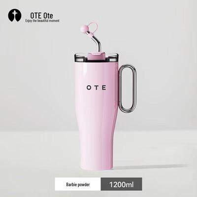 OTE Термокружка из нержавеющей стали 316L с крышкой и трубочкой, большой емкости