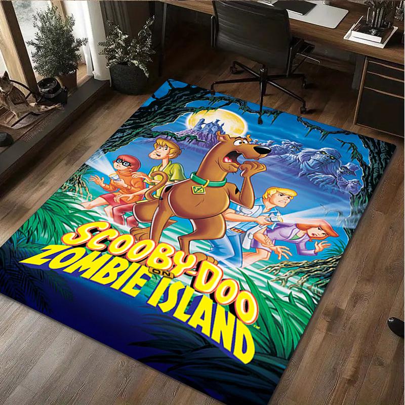 1Pc Scooby Print Rug - home decoration Carpet For Living Room Bedroom Flooring Computer Chair Area Rug