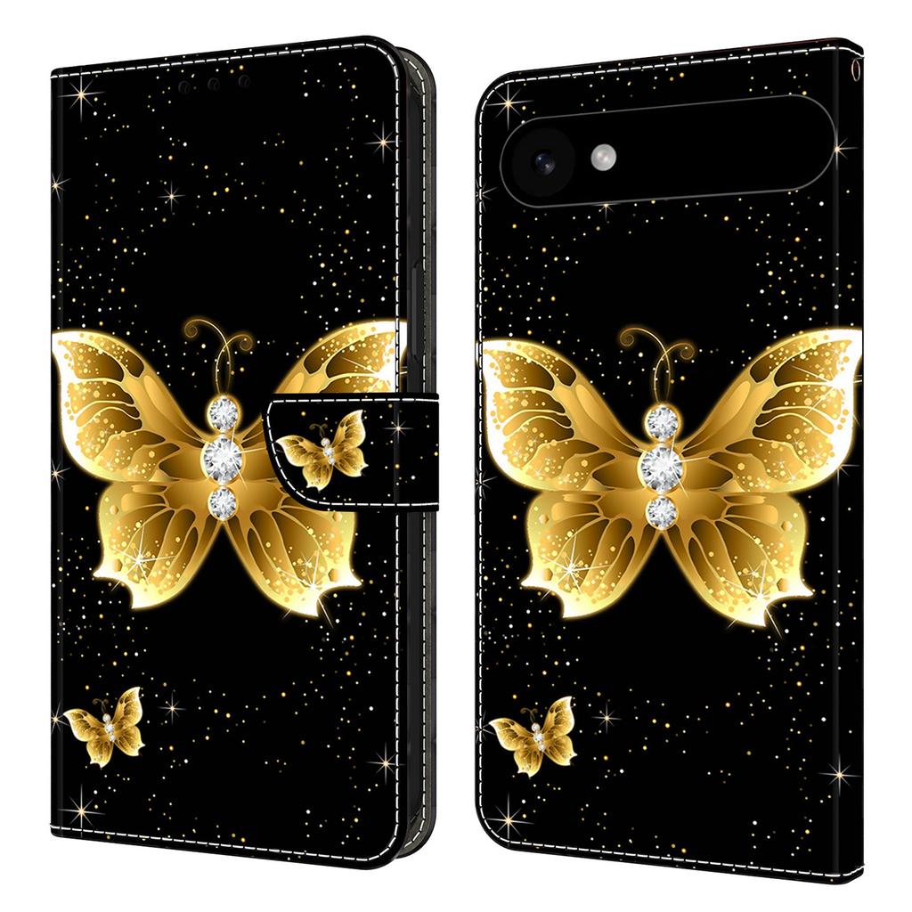 For iPhone 17 Air Leather Case Pattern Printing Wallet Stand Flip Phone Cover