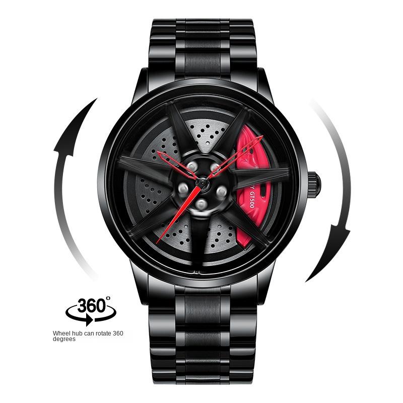 SVJ оригинальные часы-ступица с колесом, мужские GT500, вращающийся трехмерный полый циферблат, модификация автомобиля, таблица культурной концепции