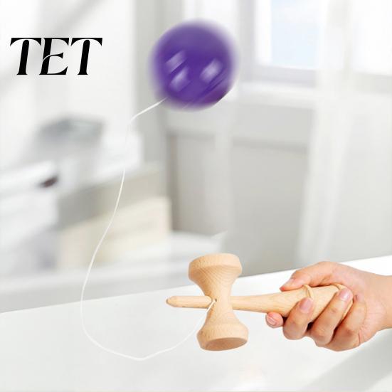 Professional Catching Cup Solid Wood Kendama Ball Catch Toy, Balance Durable Grip Classic Skill Hand Eye Coordination Toy Game, And Reaction Training