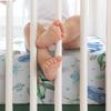 Cute Sea Animals Baby Crib Sheets 52''x28'' Ocean Turtle Whale Jellyfish Sea Horse Weeds Fitted Crib Mattress Cover for Boy Girl Marine Nursery Baby