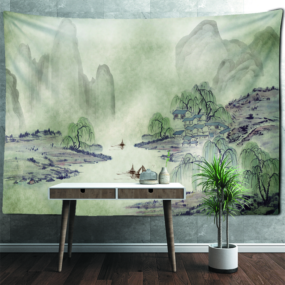 Картина маслом Лавандовый гобелен Настенное растение Богемный хиппи Tapez Скандинавская эстетика Декор комнаты