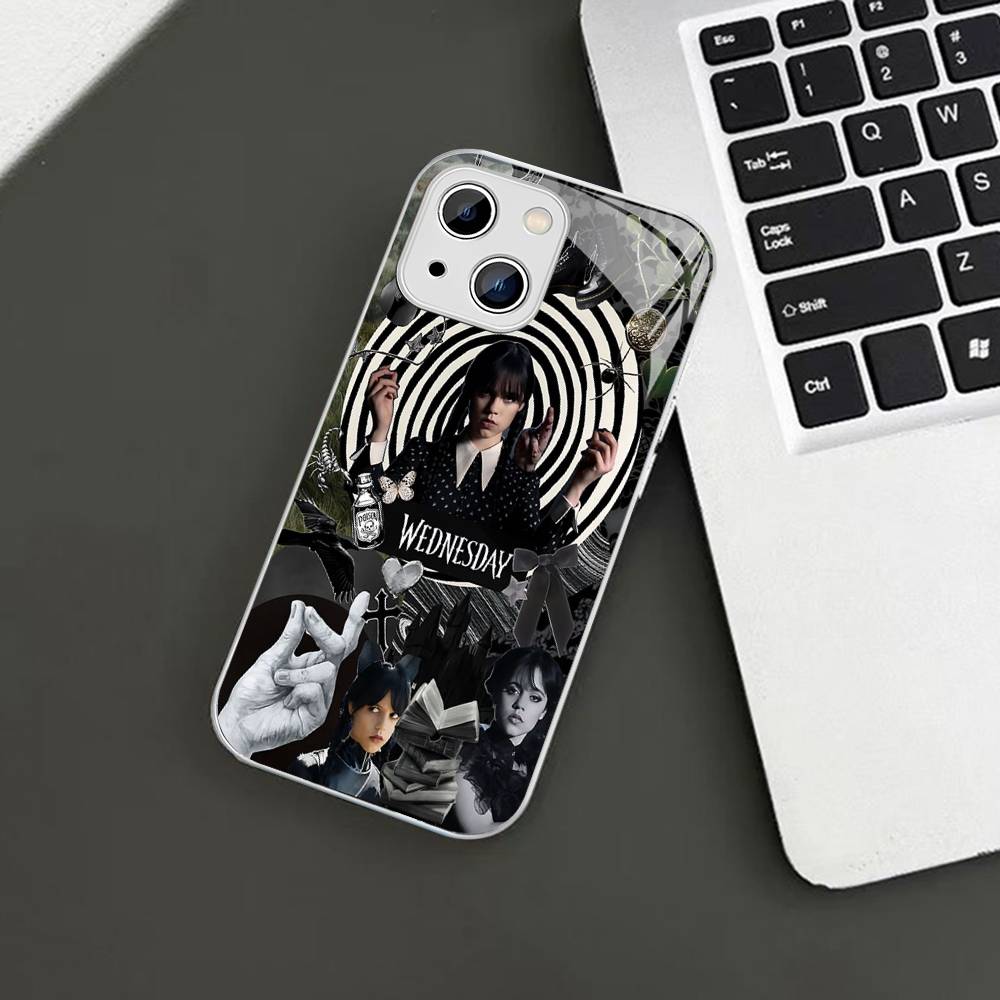 Американский С-Среда Фильм ТВ А-Аддамс Закаленное Стекло Для Iphone 14 13 12 11 Pro Mini XS MAX 14Plus X XS XR Чехол