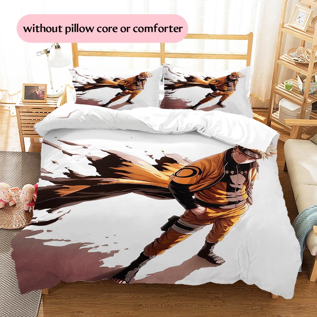 Naruto Uzumaki Naruto Pattern Bedding Home Decoration Birthday Gift (1 * duvet cover + 2 * pillowcase, without core)