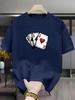 Summer Men T-Shirt Card Pattern 3D Print Trendy Poker Graphic Tee Oversized Daily Vintage Casual Loose Street Men's Clothing