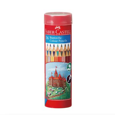 Цветные Круглые Карандаши Faber-Castell 27191113, Жестяная Коробка, Набор из 36 Цветов,