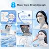 XTEP Women's Sunscreen Face Mask Full Face Neck Protection Mosquito Repellent Ice Silk Cycling Sunshade UV Protection Mask