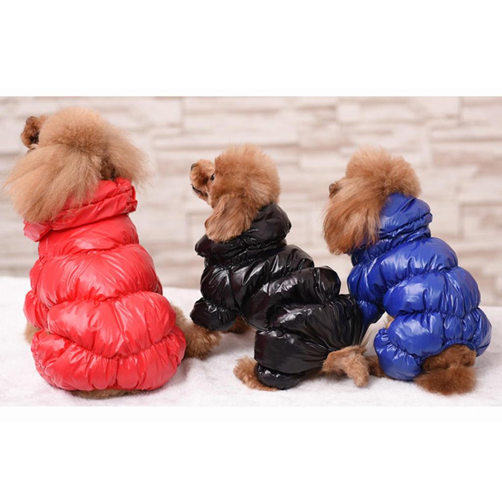 Зимняя модная теплая однотонная мягкая куртка для четвероногих собак и щенков, одежда для домашних животных